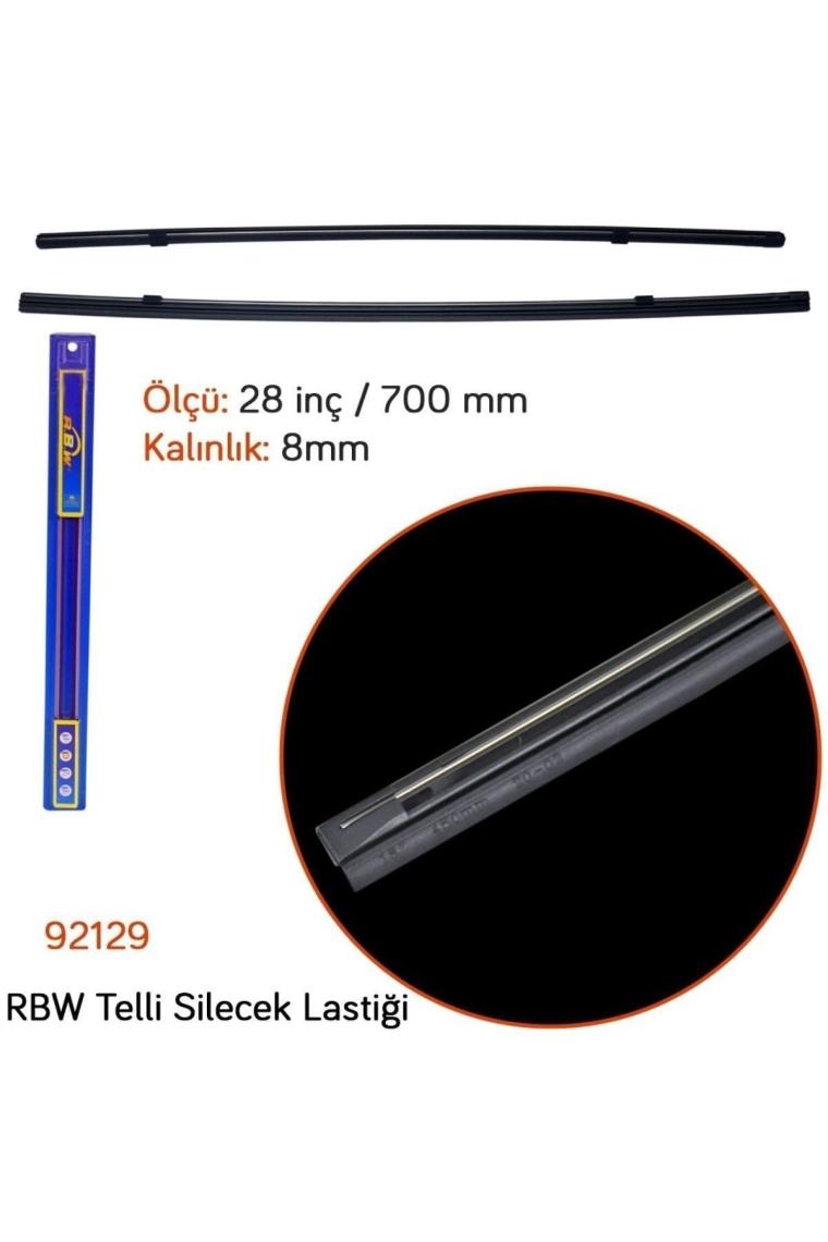 92129 Telli Üniversal 28 Inç / 700 mm Silecek Lastiği 8mm