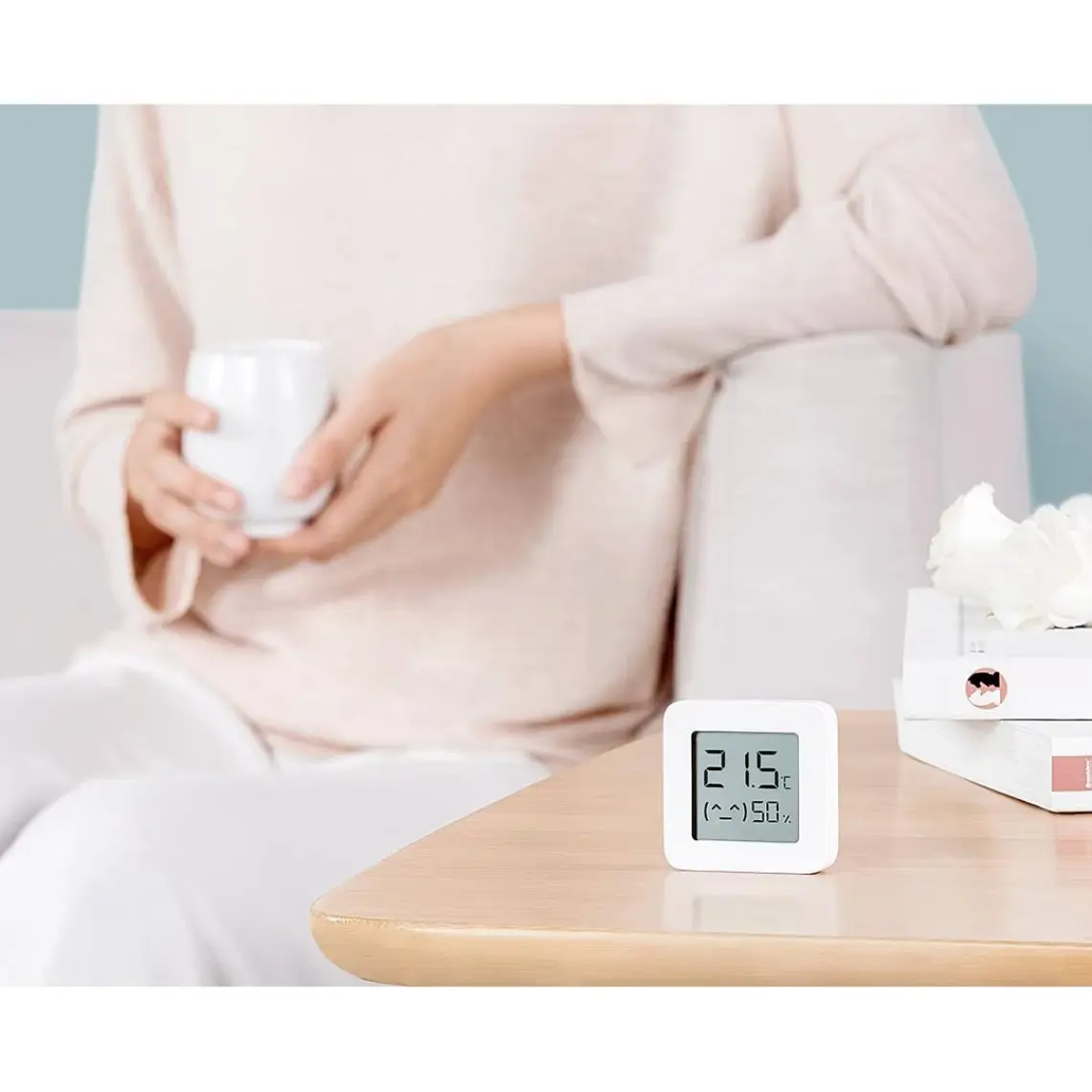 Xiaomi Bluetooth Akıllı Sıcaklık ve Nem Ölçer Termometre - Beyaz