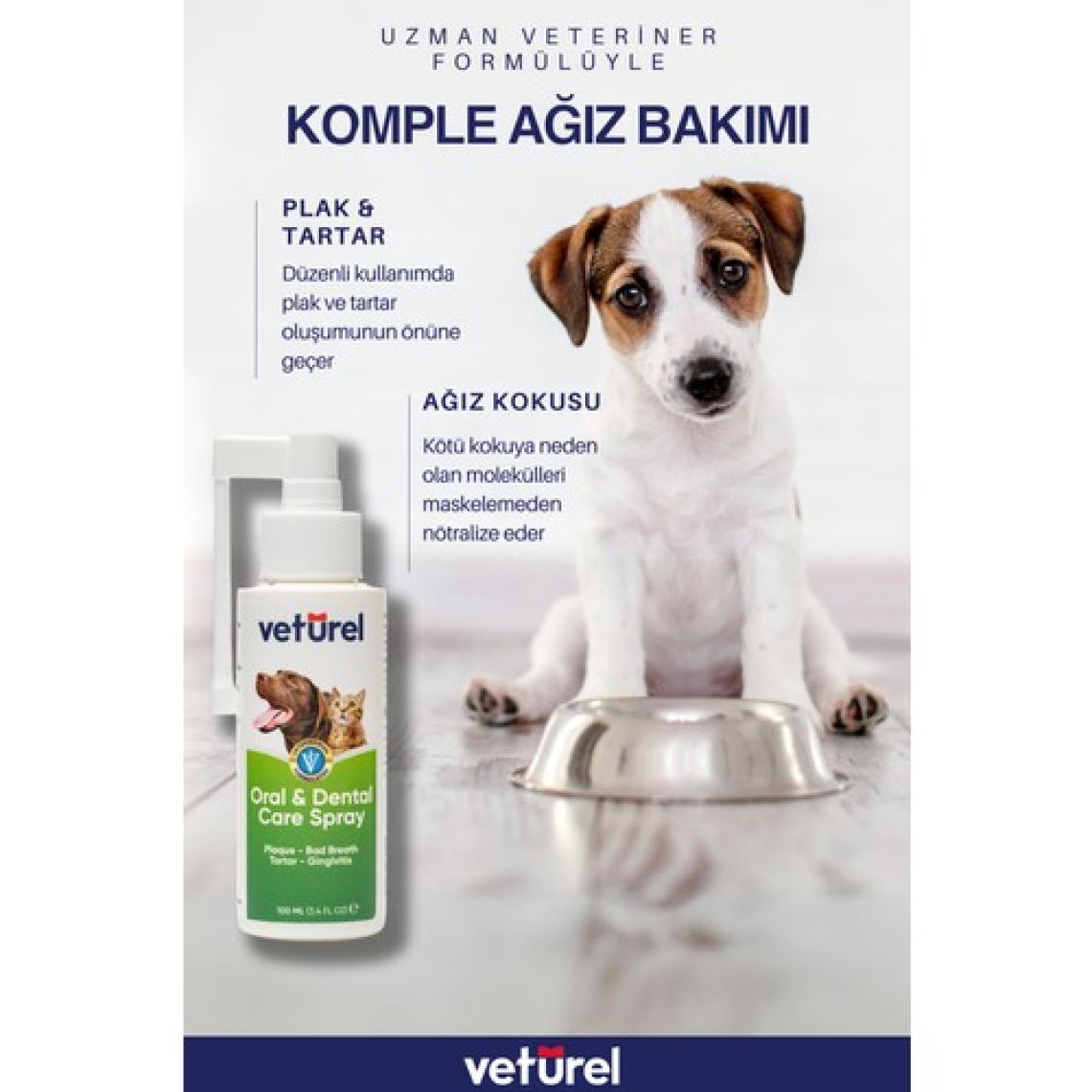 Veturel Ağız Ve Diş Bakım Spreyi 2X100Ml Kedi Köpek Plak Tartar