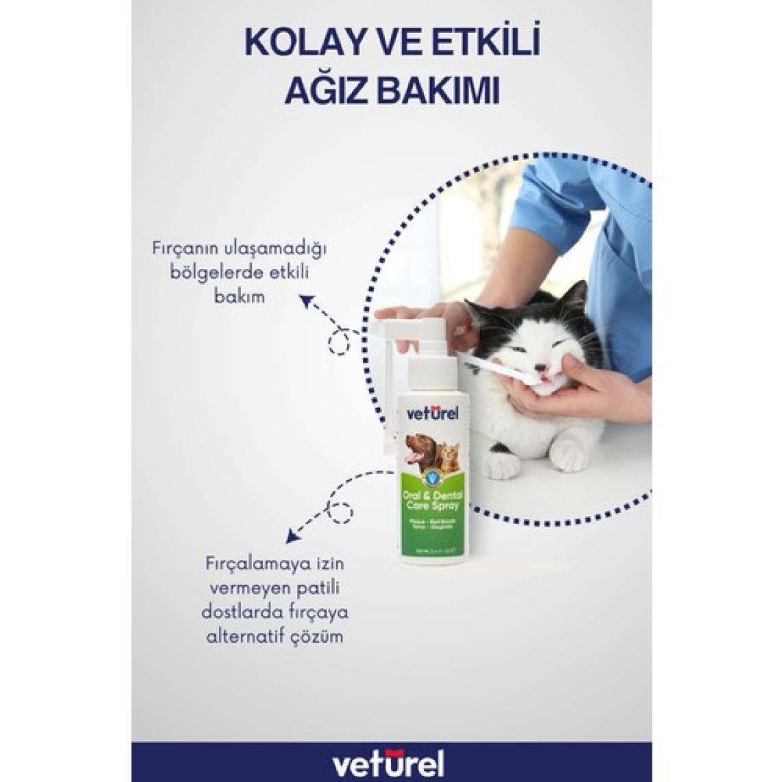 Veturel Ağız Ve Diş Bakım Spreyi 2X100Ml Kedi Köpek Plak Tartar