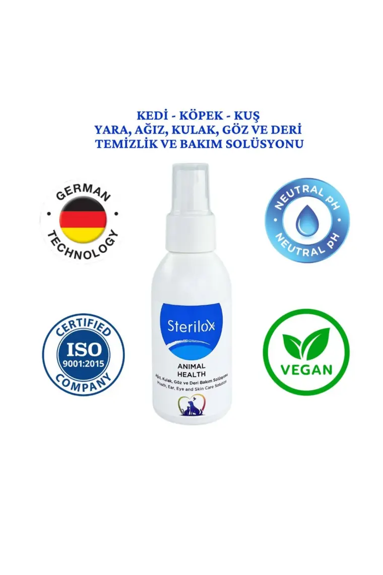 Sterilox Animal Health Ağız Kulak Göz Deri Temizlik ve Bakım Solüsyonu 100 ml