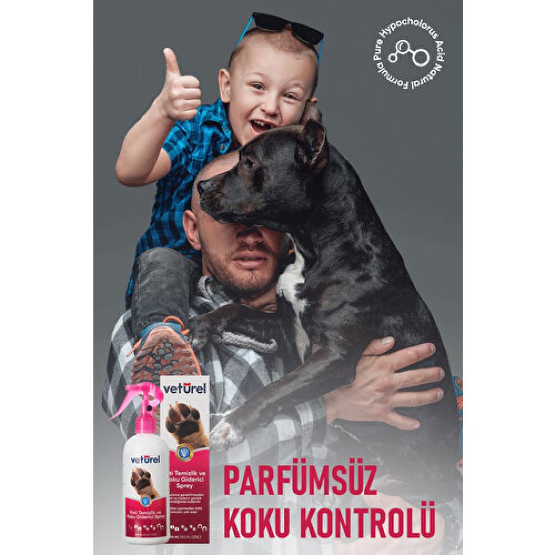 Veturel Pati Temizlik ve Koku Giderici Sprey 1000ml Kedi Tüy Köpek Pati Temizleme Köpüksüz Pati Bakım