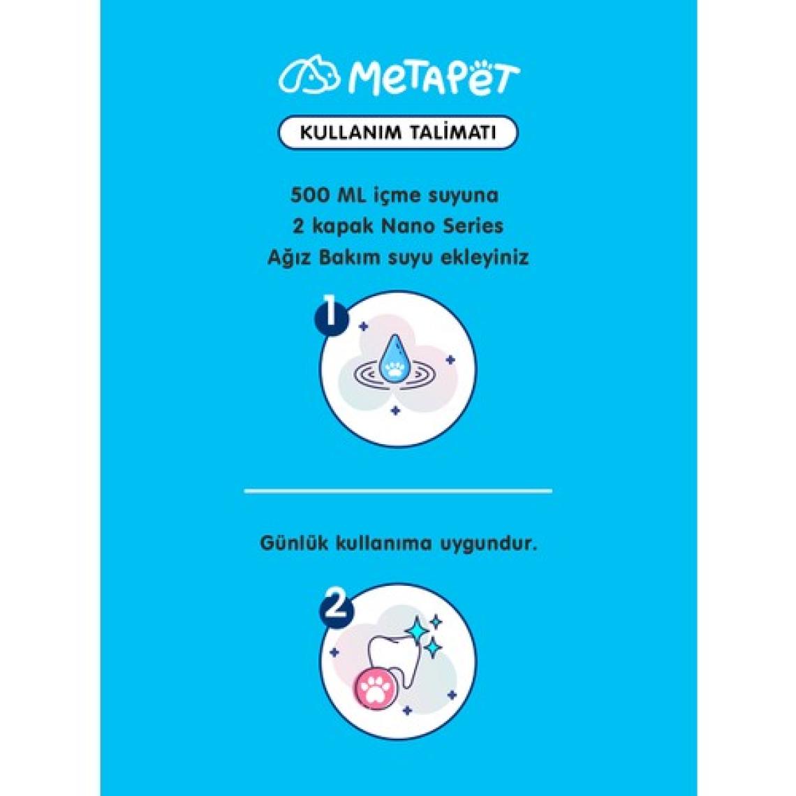 Metapet Nano Series Kedi Ağız Bakım Suyu, Ağız Kokusuna Son, Diş Bakımı Ve Temizleme Spreyi