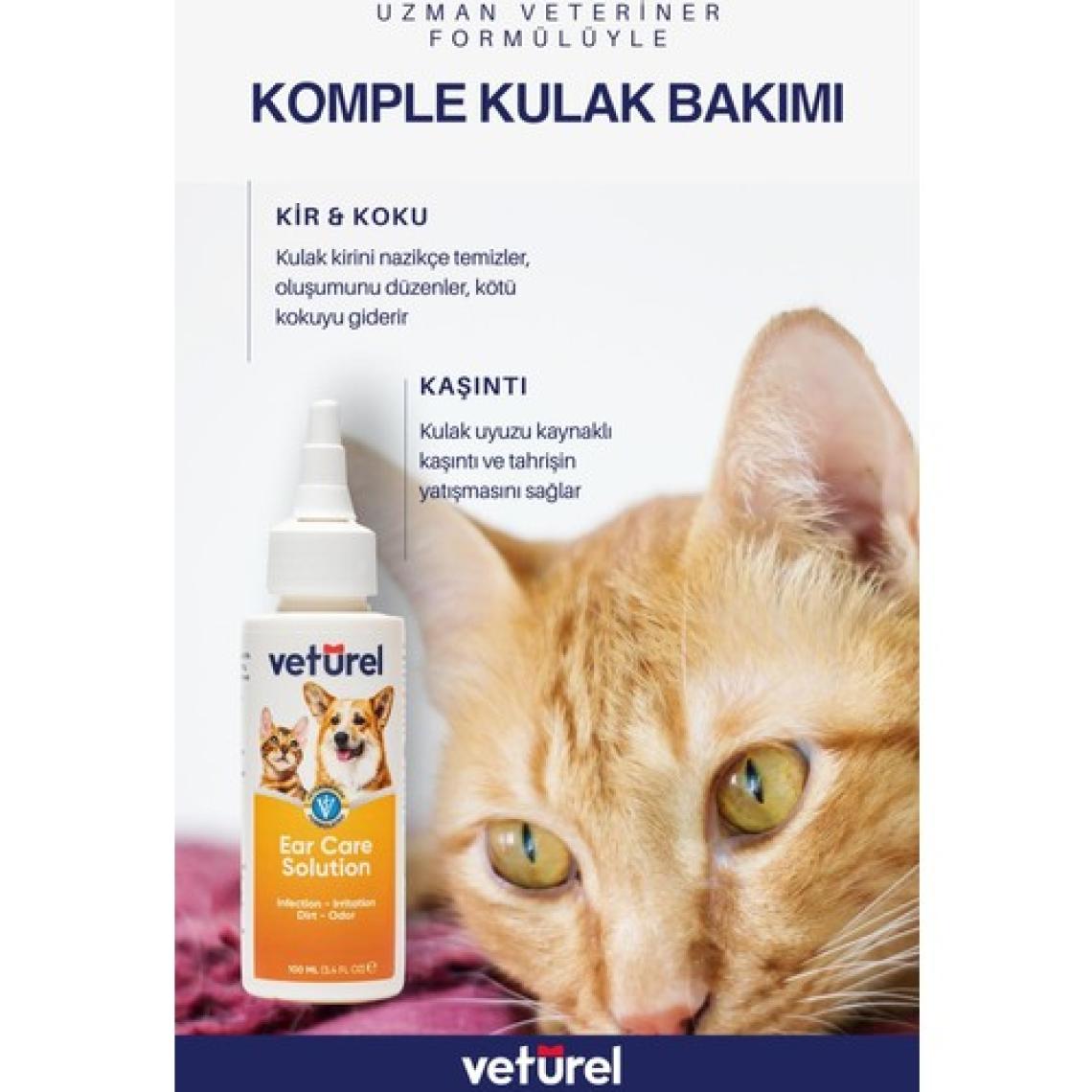 Kulak Bakım Solüsyonu 100ml Kedi Kulak Temizleme Koku Önleyici Kir Köpek Kulak Uyuzu