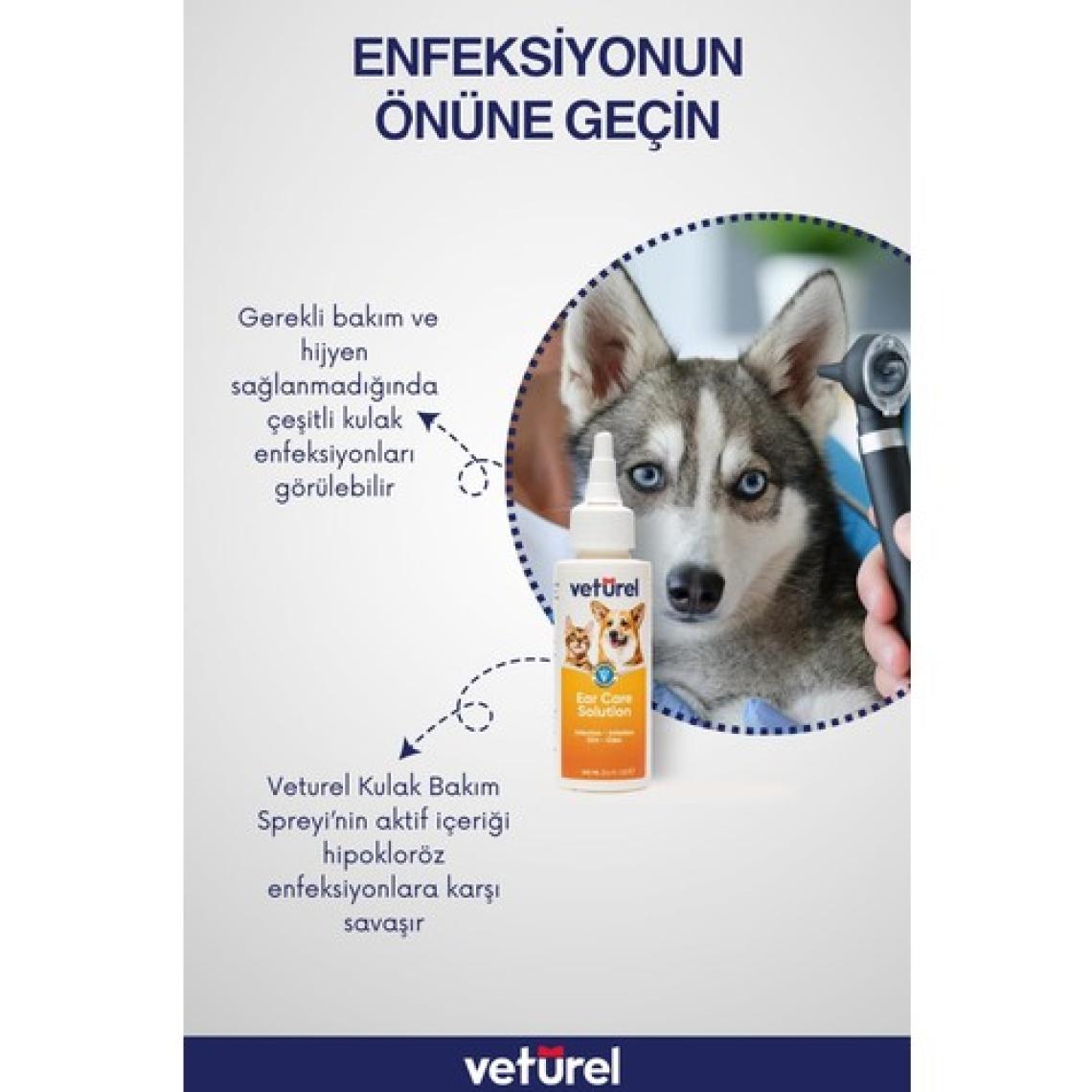 Kulak Bakım Solüsyonu 100ml Kedi Kulak Temizleme Koku Önleyici Kir Köpek Kulak Uyuzu