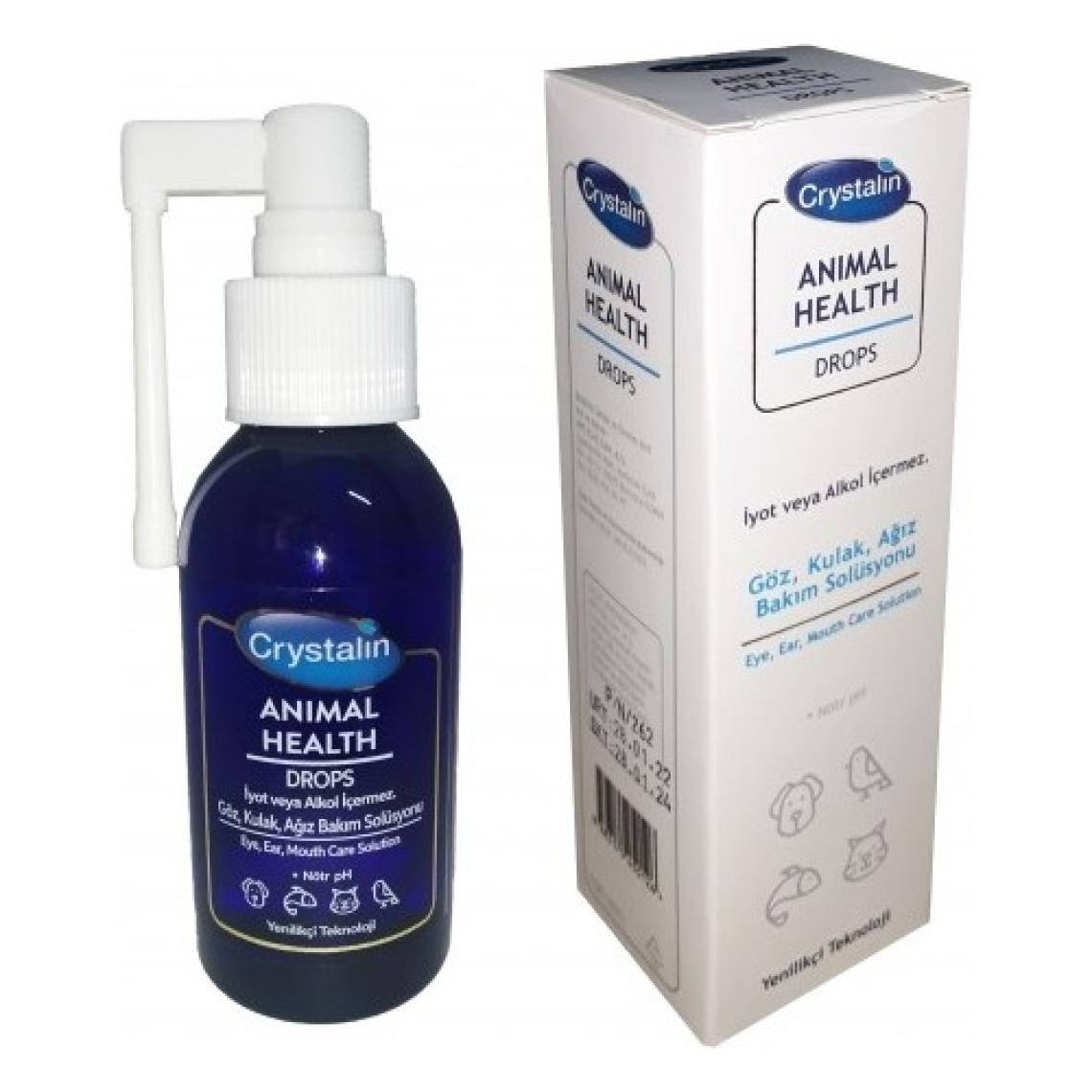 Crystalin Animal Health 100ml (2027 MİAT) Göz Kulak Ağız Bakım Solüsyonu Kedi Köpek Temizleme Solüsyonu