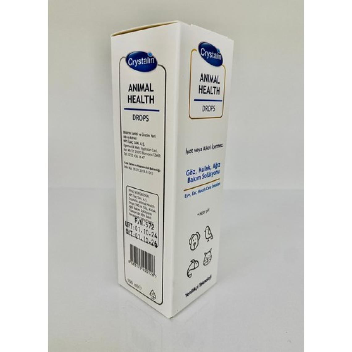 Crystalin Animal Health 100ml (2027 MİAT) Göz Kulak Ağız Bakım Solüsyonu Kedi Köpek Temizleme Solüsyonu