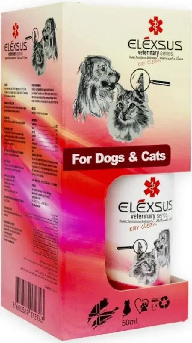 Elexsus Ear Clean Kedi Köpek Kulak Temizleme Solüsyonu 50 ml