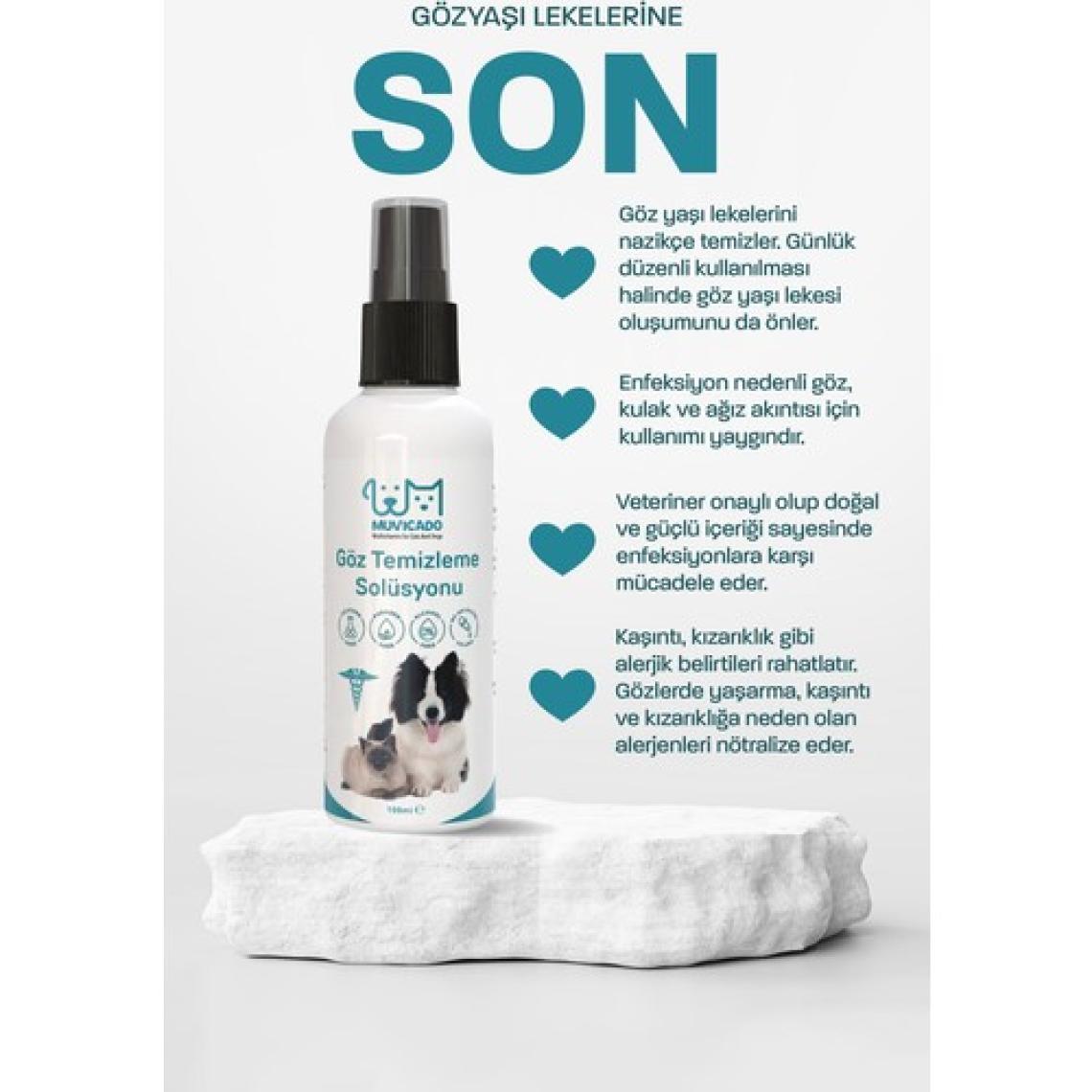 Kedi Köpek Göz Kulak Ağız Bakım Solüsyonu Yüz Deri Temizleme Hijyen Spreyi 100 Ml