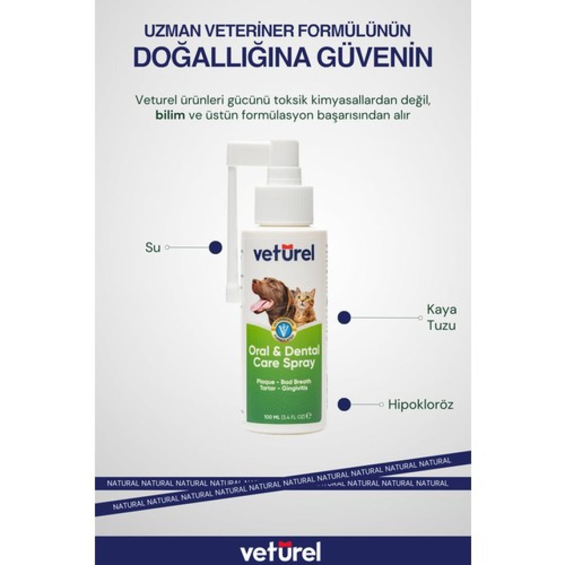Veturel Ağız Ve Diş Bakım Spreyi 2X100Ml Kedi Köpek Plak Tartar
