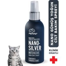 Metapet Kedi Nano Gümüş Yoğun Cilt Bakımı Spreyi, Yara Göz Kulak Ağız Temizlemeye Uygundur, 150 Ml