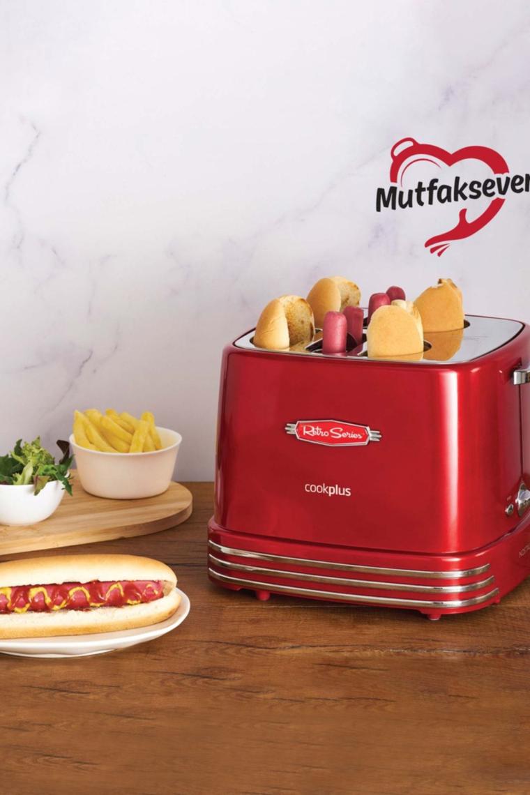 Mutfaksever 4lü Sosisli Sandviç (Hot Dog) Yapma Makinesi