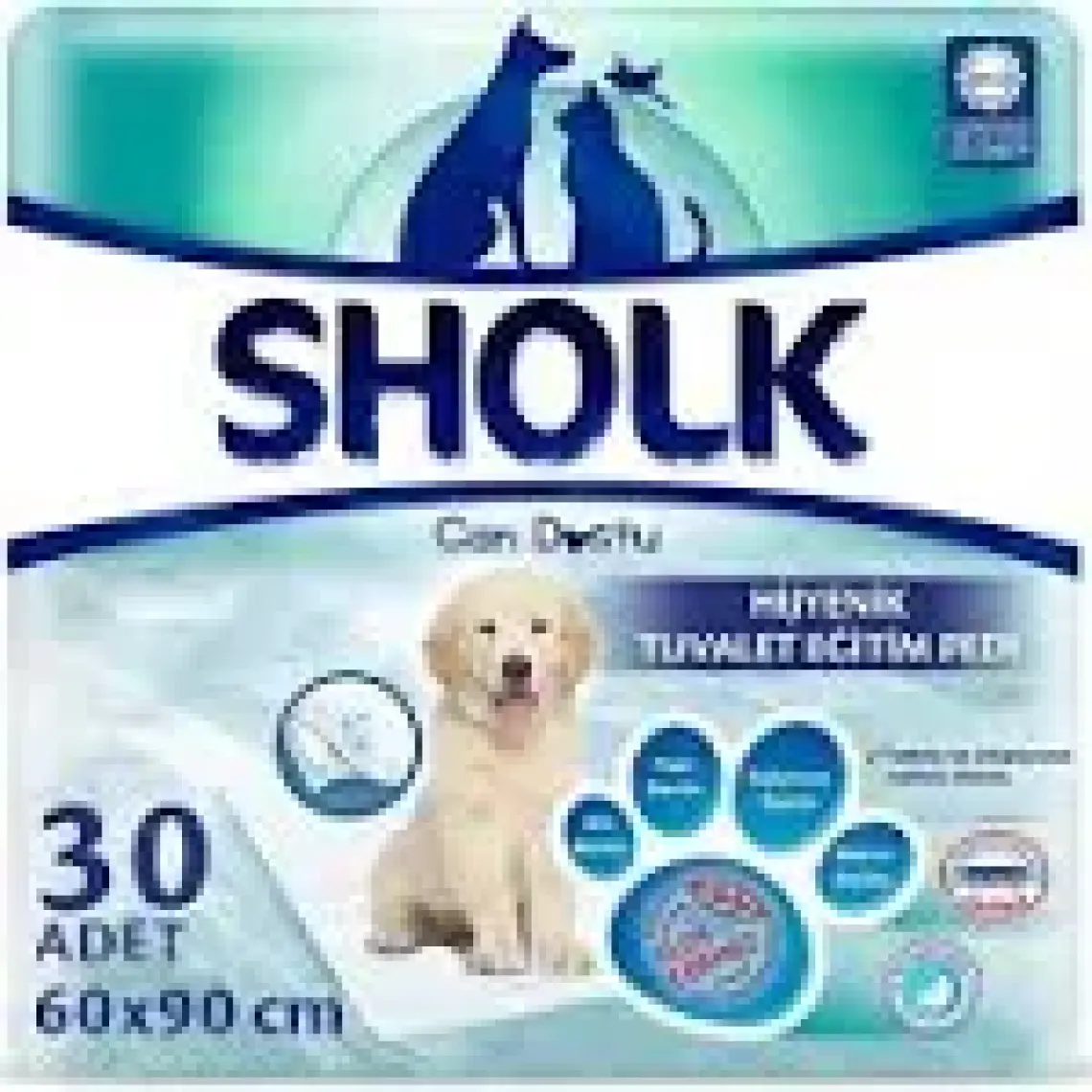 Sholk Hipoalerjenik Köpek Çiş Eğitim Pedi 60 x 90cm (30'lu)
