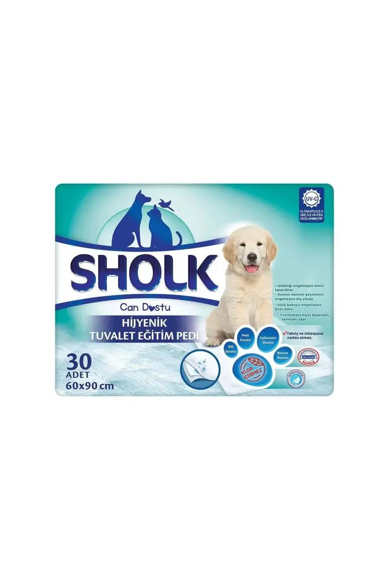 Sholk Hipoalerjenik Köpek Çiş Eğitim Pedi 60 x 90cm (30'lu)