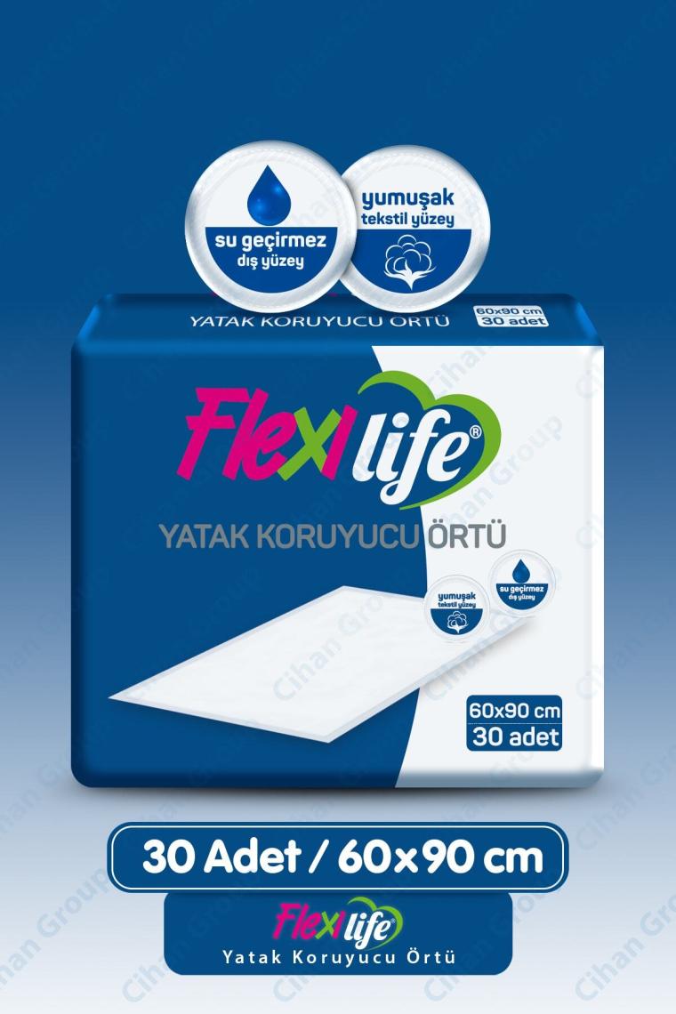 Flexi Life Köpek Çiş Pedi Yatak Koruyucu Örtü 60cm x 90cm 30'lu