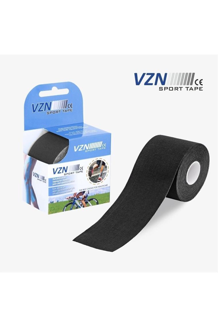 Vzn Sporttape Siyah Kinezyo Bandı Sporcu Kas Bandı 5cmx5mt