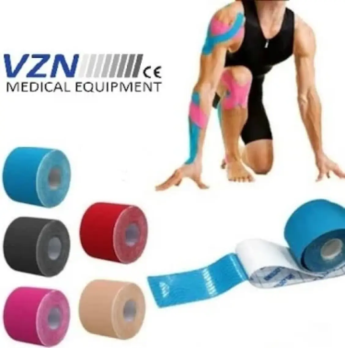 Vzn Sporttape Ten Kinezyo Bandı Sporcu Kas Bandı 5cmx5mt
