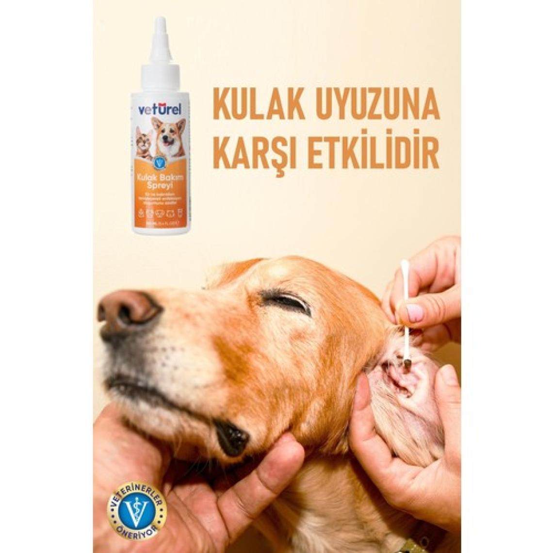 Kulak Bakım Spreyi 2x100 ml Köpek Kulak Temizleme Kedi Kulak Uyuzu Kir Bulaş