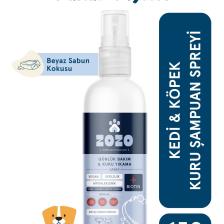 Kedi & Köpek Kuru Şampuan Sprey - Beyaz Sabun Kokusu - Hipoalerjenik - 150 Ml