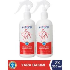 Yara ve Deri Bakım Spreyi 2x300 ml Kedi Mantar Tahriş Köpek Bul Sprey