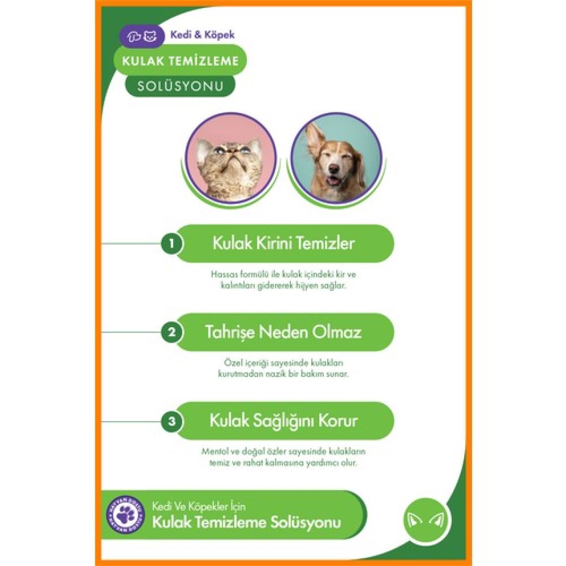 NomNom Kedi ve Köpek Kulak Temizleme Solüsyonu 60 ml – Kulak Kiri Temizleme ve Bakım