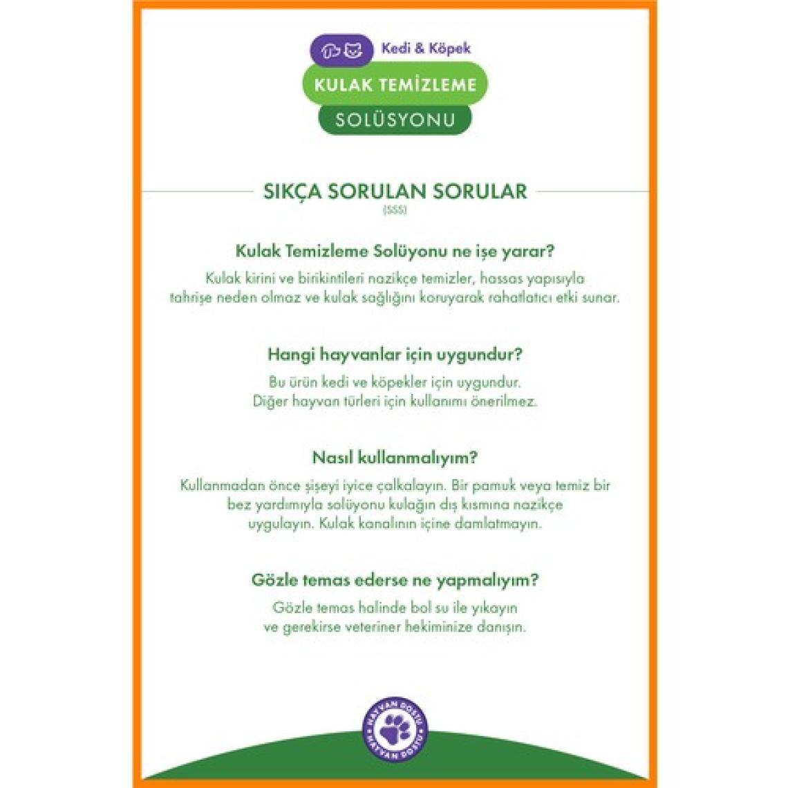 NomNom Kedi ve Köpek Kulak Temizleme Solüsyonu 60 ml – Kulak Kiri Temizleme ve Bakım