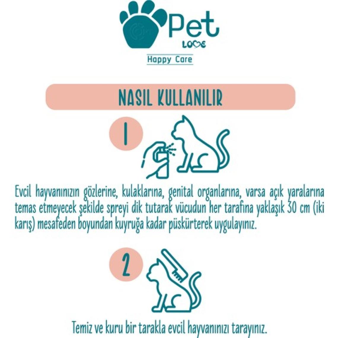 Pet Love Kediler Ve Köpekler İçin Tüy Bakım Spreyi Çikolata 150 Ml Doğal Argan Yağlı