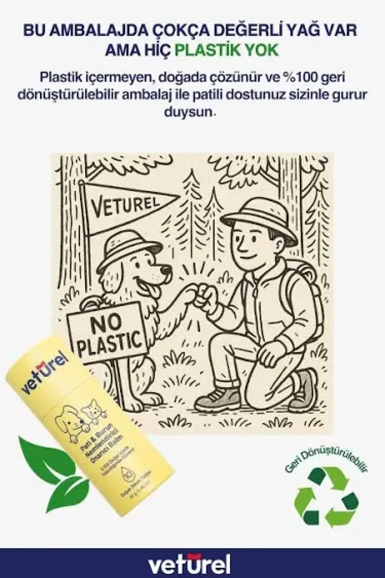 Kedi Köpek Pati Balm %100 Doğal Nemlendirici Stick Dirsek Burun Koruyucu Onarıcı Bakım - 40GR