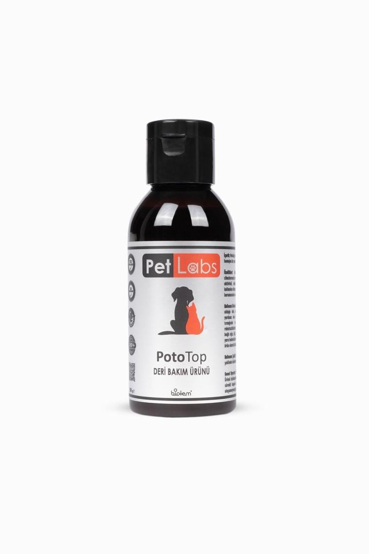 Pet Labs Poto Top 100 Ml.( Kedi ve Köpekler Için Pati Deri Meme Göz ve Kulak Temizlik Bakım Solüsyonu )