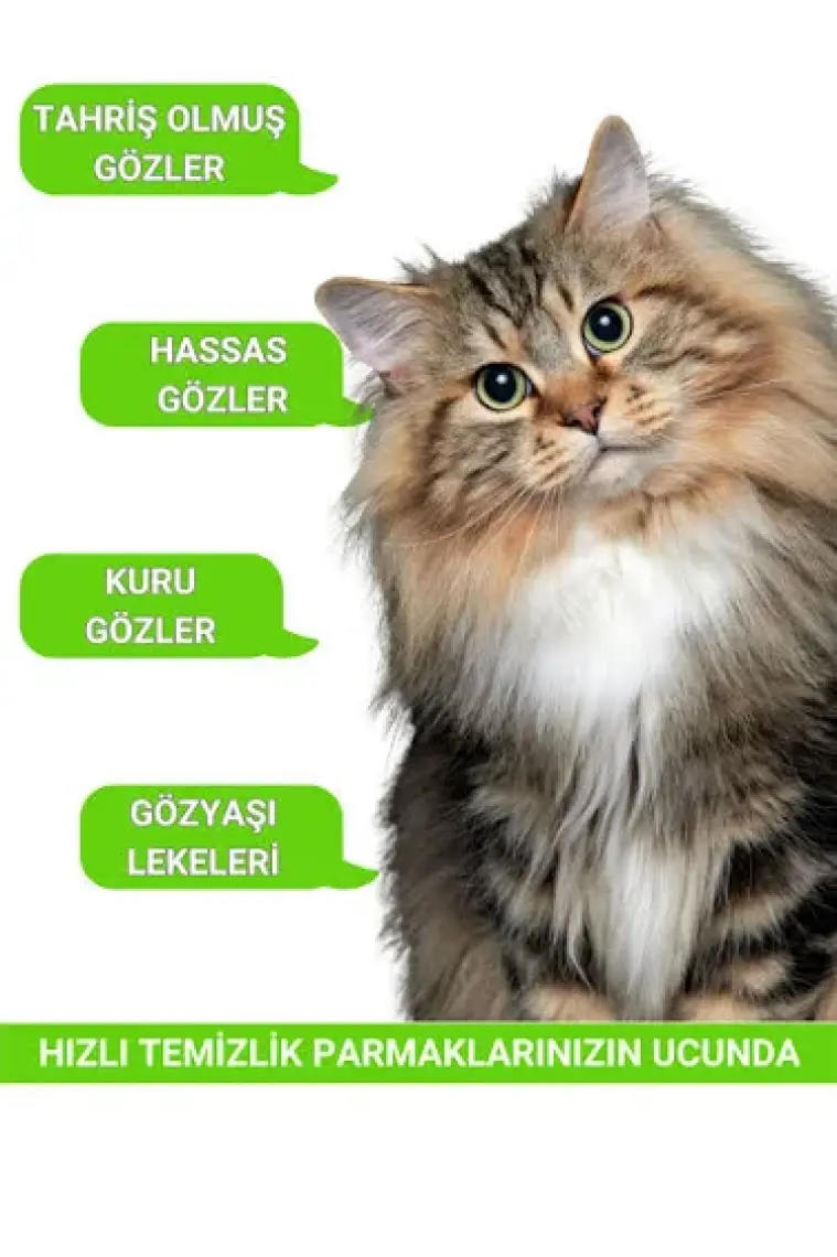 Greenwich Göz Kulak Temizleme Parmak Mendil Tahriş Giderici Hijyenik Islak Mendil Kedi Köpek Vegan Bitkisel Içerikli 50 Adet