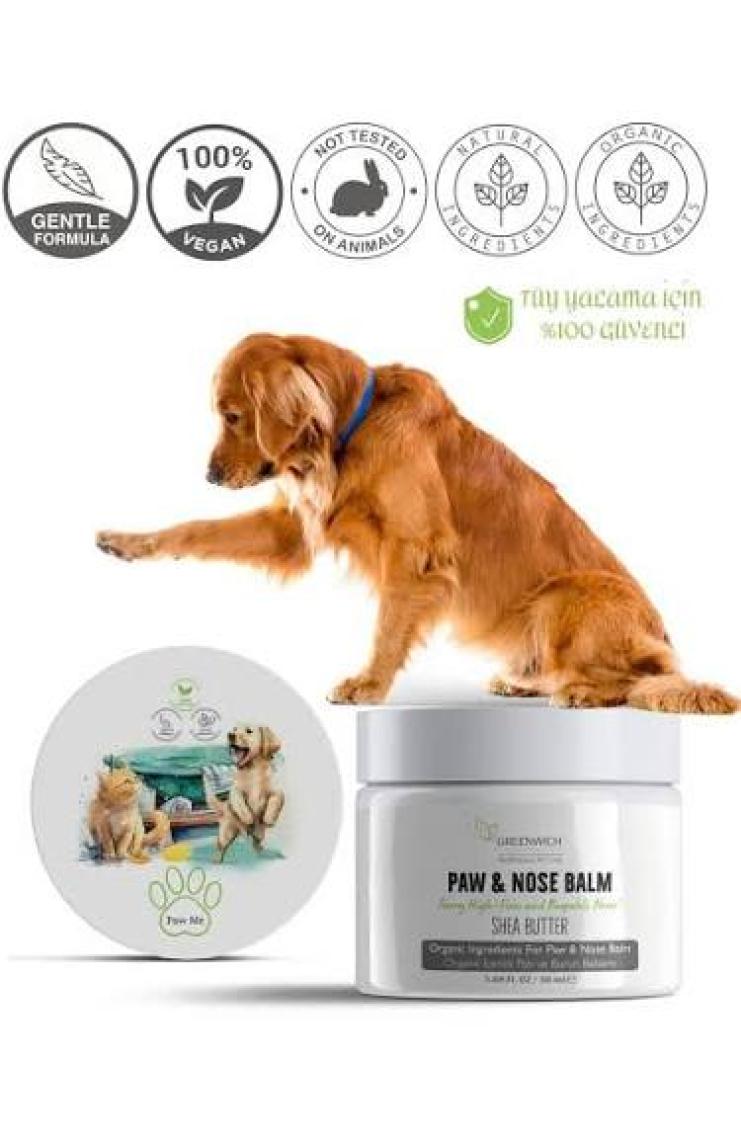 Greenwich Pati Burun Balm 50 ml | Nemlendirici Çatlak Onarım Kremi | Doğal Organik Içerik | Kedi Köpek