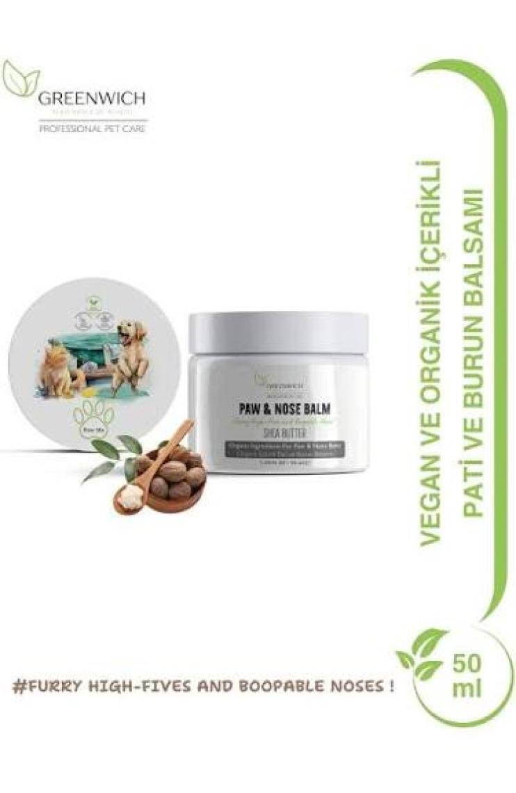 Greenwich Pati Burun Balm 50 ml | Nemlendirici Çatlak Onarım Kremi | Doğal Organik Içerik | Kedi Köpek