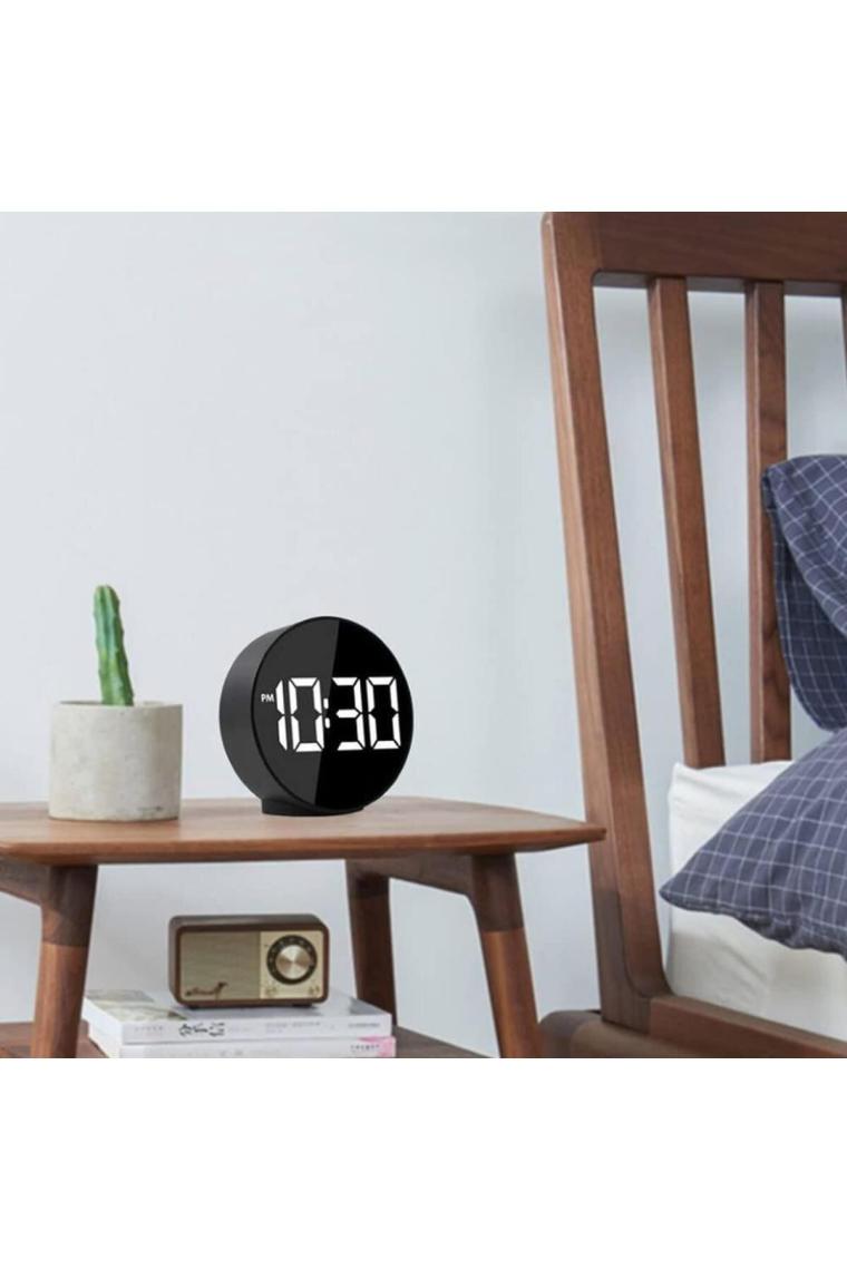 Valkyrie Çift Alarmlı LED Touch Snooze Şık Tasarım Masa Saati Siyah