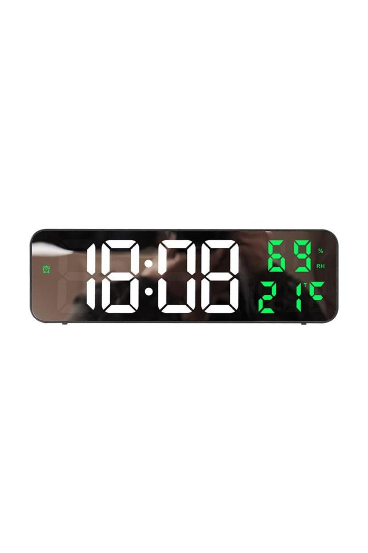 Valkyrie Nem Ölçer Dereceli LED Duvar ve Masa Alarm Saati Yeşil