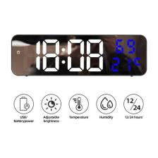 Valkyrie Nem Ölçer Dereceli LED Duvar ve Masa Alarm Saati Lacivert