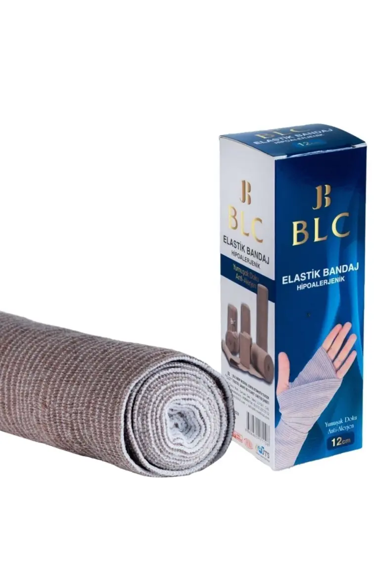 BLC Elastik Bandaj 12 cm Yüksek Kalite Elastik Bandaj