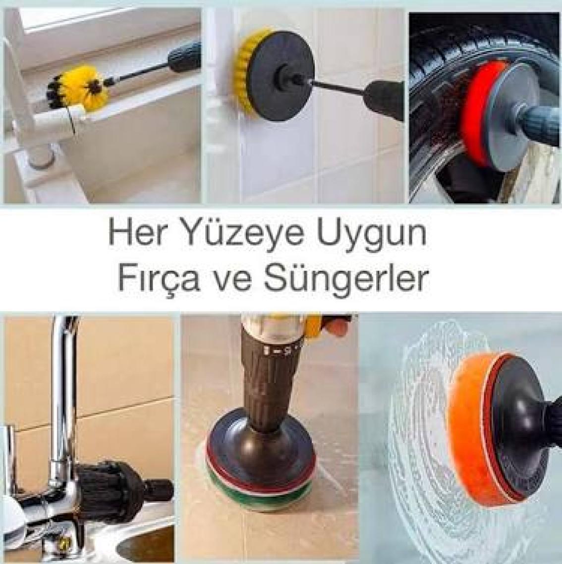 Ally Çok Amaçlı Ev Banyo ve Araç Matkap Ucu Temizlik Seti 22 Parça