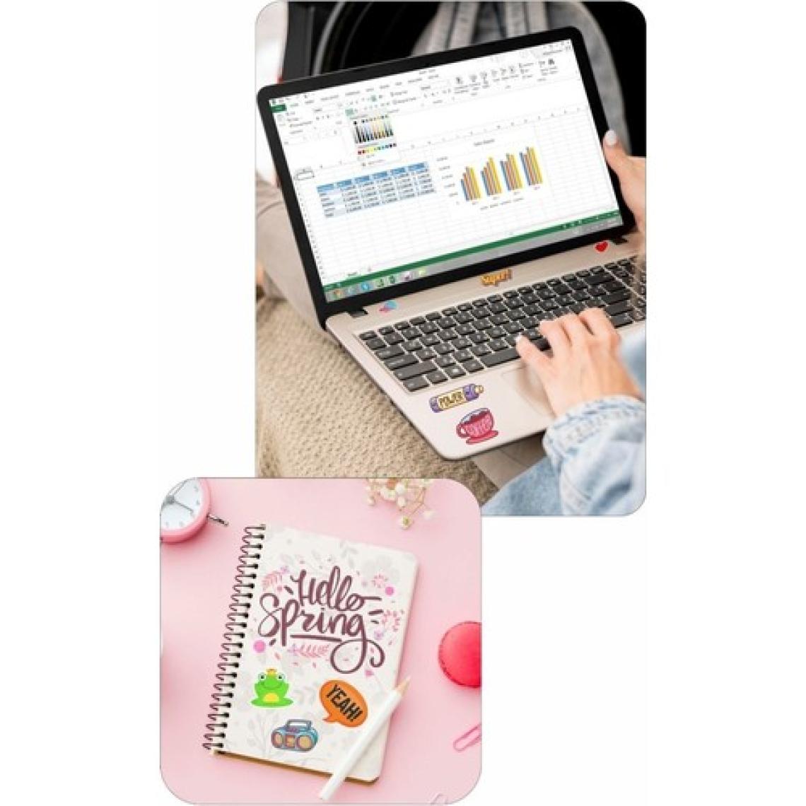 İstisna 250 Unicorn Prenses Sticker Book Ajanda Bullet Journal Laptop Telefon Bavul Etiket Defteri Kitabı