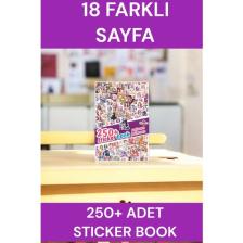 İstisna 250 Unicorn Prenses Sticker Book Ajanda Bullet Journal Laptop Telefon Bavul Etiket Defteri Kitabı