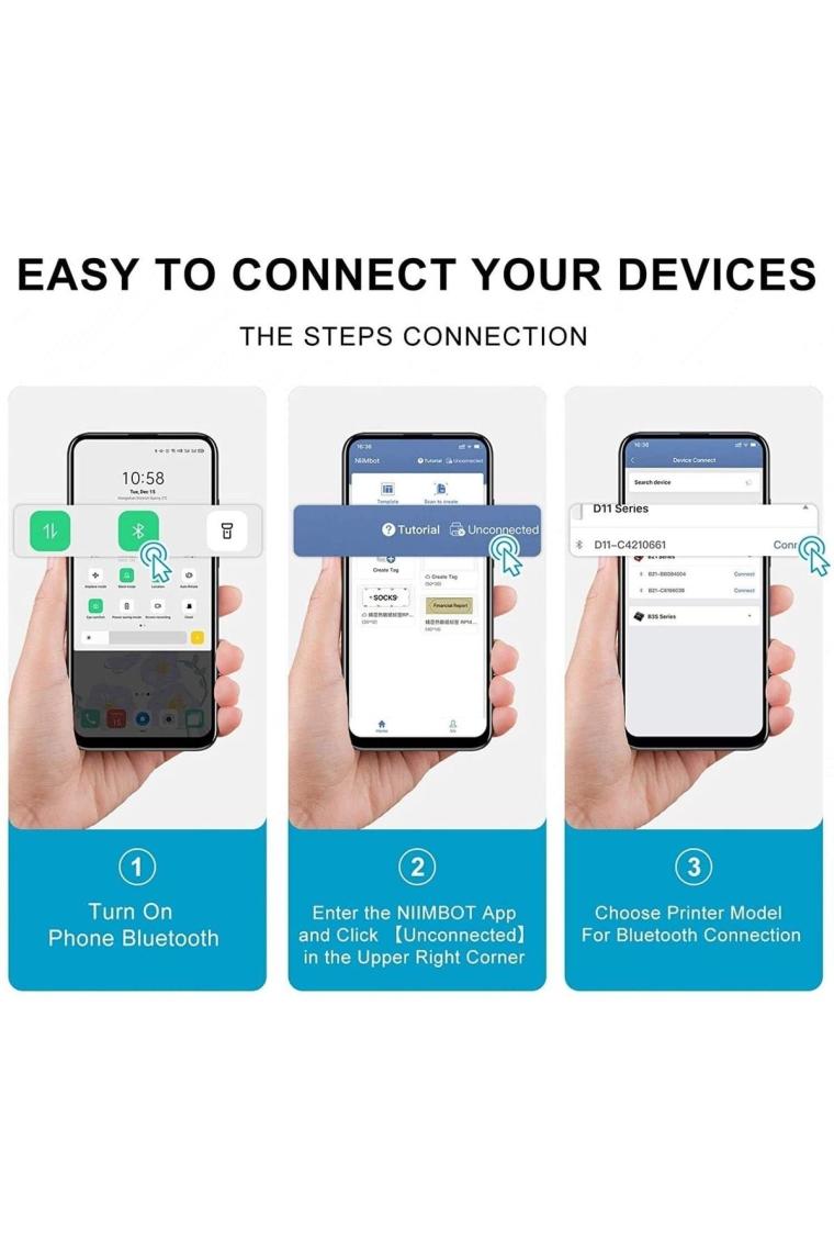Niimbot D11 Bluetooth Taşınabilir Termal Etiket Yazıcı - Yeşil