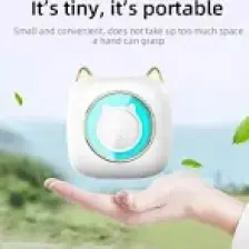 Schulzz Mini Cep Termal Yazıcı Beyaz Kedili, 3 adet Beyaz Sticker Rulo Hediyeli