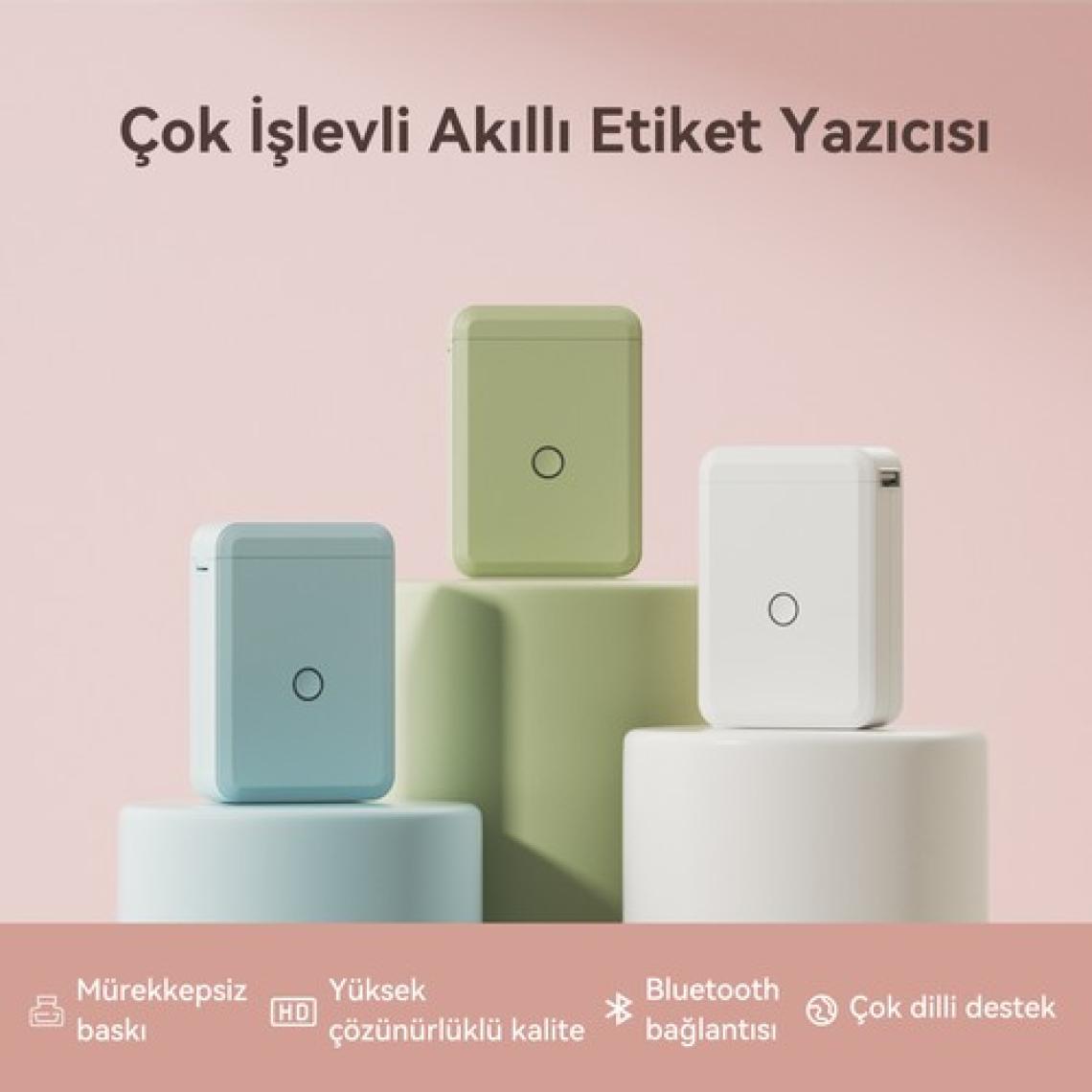 Niimbot D110 Bluetooth Taşınabilir Termal Etiket Yazıcı - Beyaz