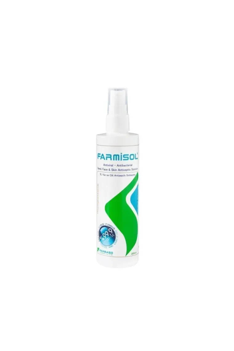 Farmisol Alkolsüz Antiseptik Dezenfektan Sprey 200 ml - Durulama Gerektirmeyen El ve Cilt Temizleyici