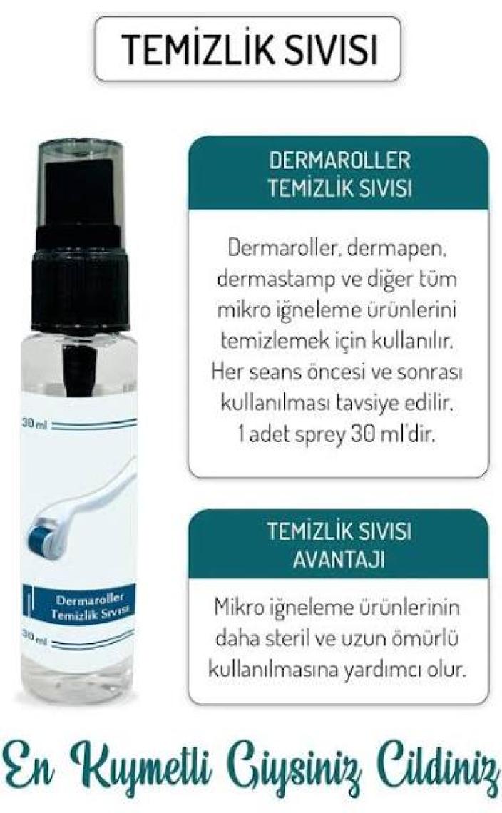 Kadınshop Dermaroller Temizlik Sıvısı Dermapen Dermastamp Dezenfekte Spreyi 30 ml