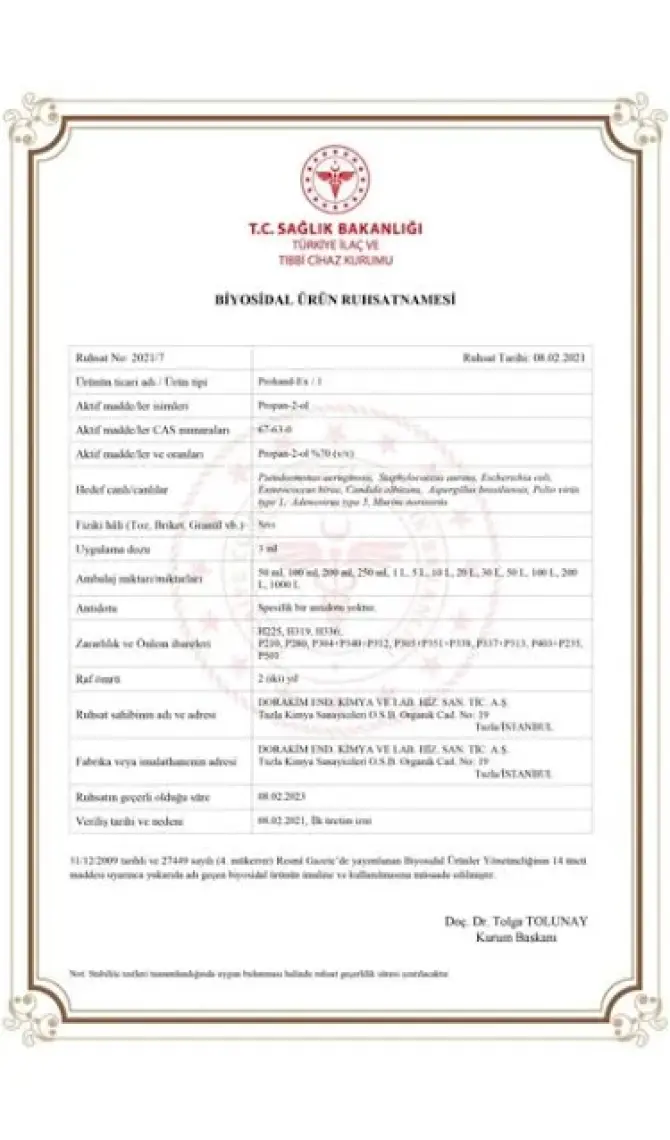 Prohand–Ex El Dezenfektanı 1000 ml