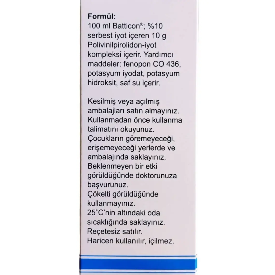 Batticon  Solüsyon 100 ml