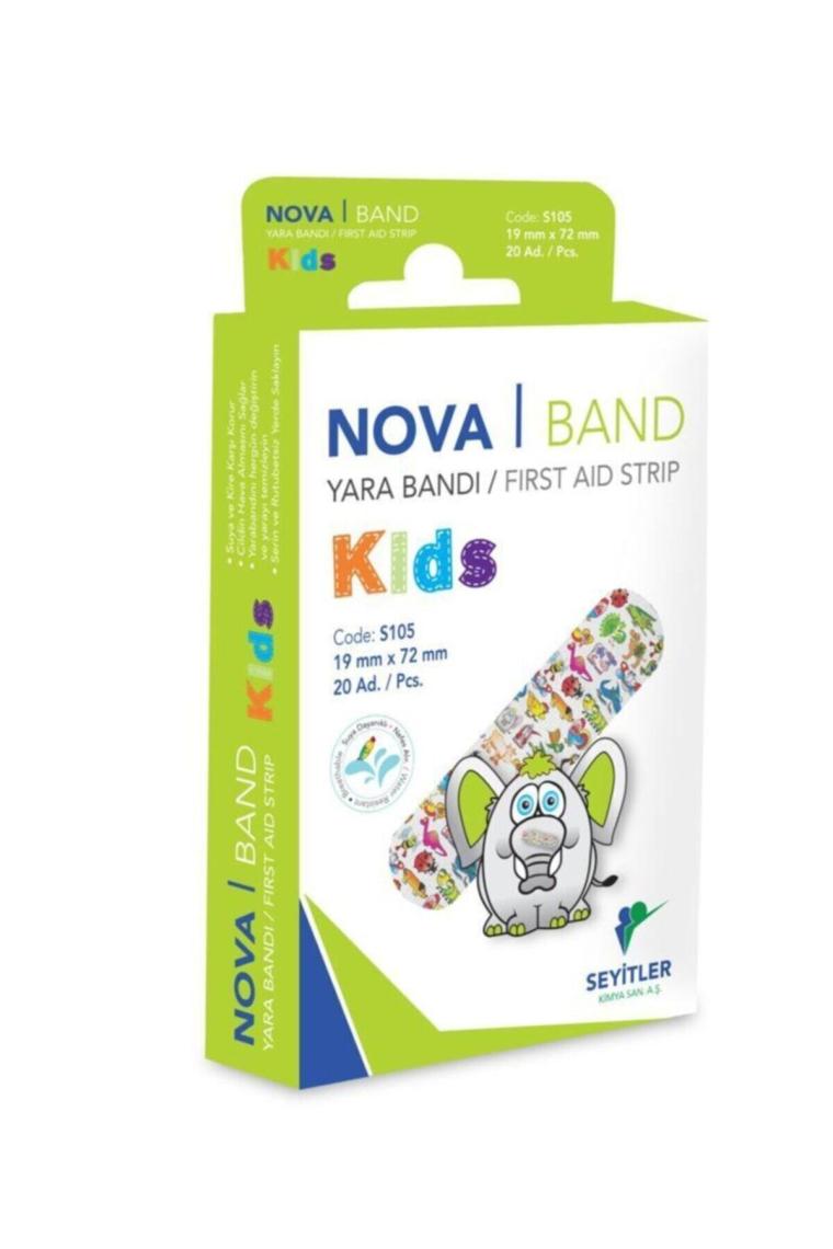 Nova Band Kids Desenli Çocuk Yara Bandı 20 Adet 1 Kutu