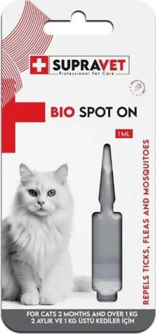 Supravet Kedi Deri ve Tüy Bakım Dış Parazit Için Bitkisel Damla 1 ml