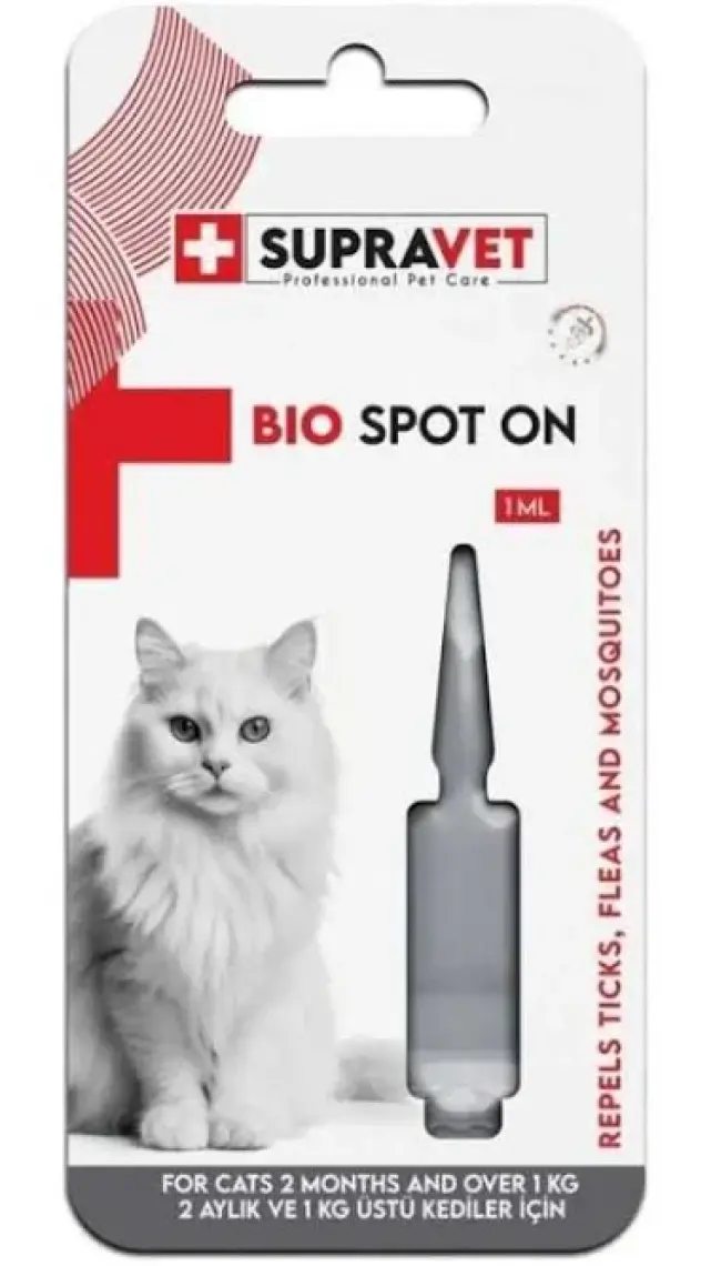 Supravet Kedi Deri ve Tüy Bakım Dış Parazit Için Bitkisel Damla 1 ml