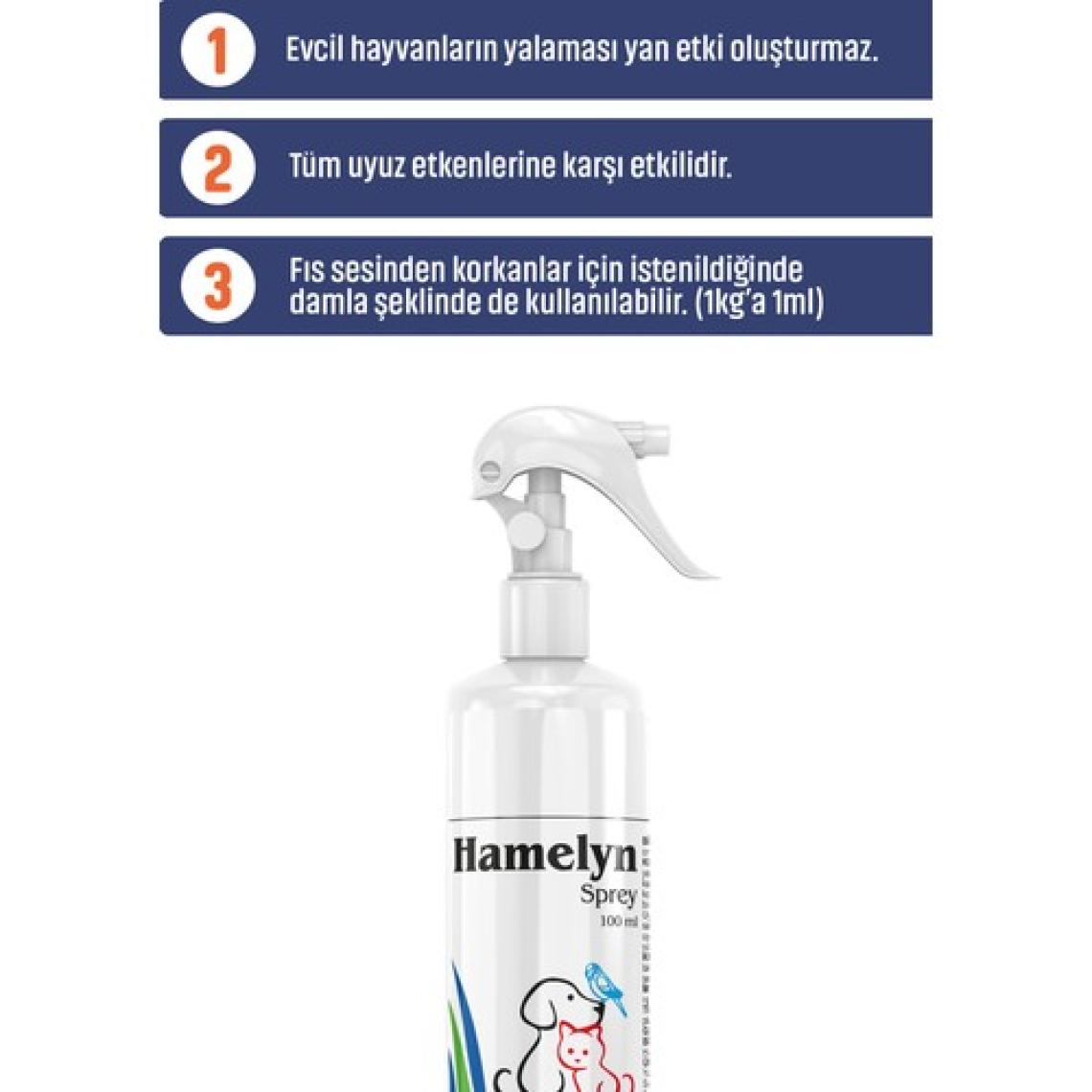 İstanbul Kimya Hamelyn Bit, Pire, Kene, Spreyi Köpek, Kedi, Kafes Kuşları 100 Ml